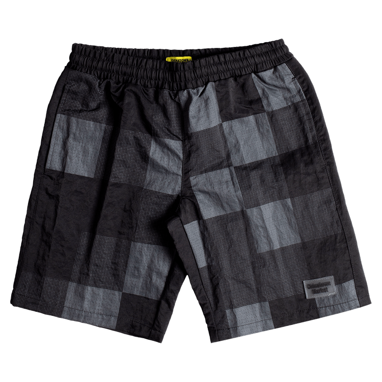 Chinatown Market Checkered Shorts "Black"
