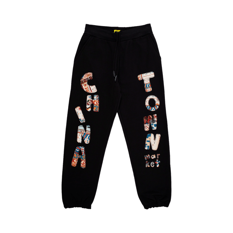 Chinatown Market Patchwork Sweatpant "Black"