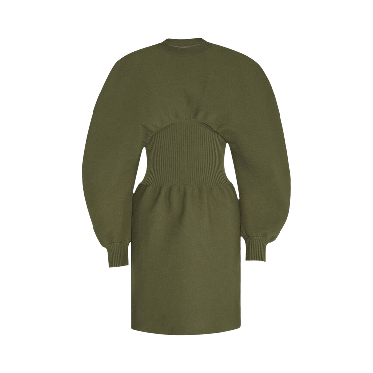 Bottega Veneta Balloon Sleeve Dress "Crocodile"