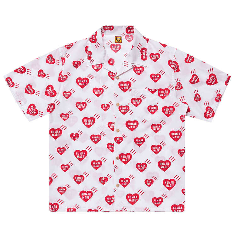 Human Made Heart Pattern Aloha Shirt "White"