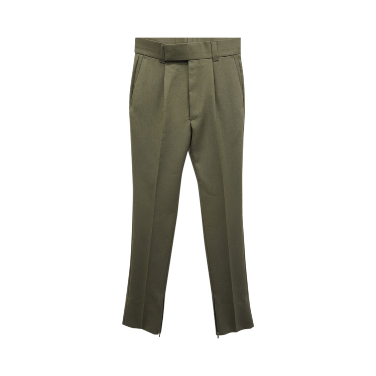 Fear of God Exclusively For Ermenegildo Zegna Single Pleat Trousers "Military Green"