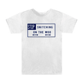 Vlone x Pop Smoke Stop Snitching Tee "White/Blue"