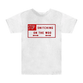 Vlone x Pop Smoke Stop Snitching Tee "White/Red"