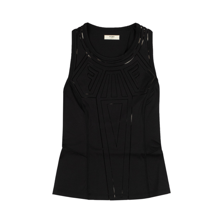 Fendi Graphic Logo Tank Top "Black"