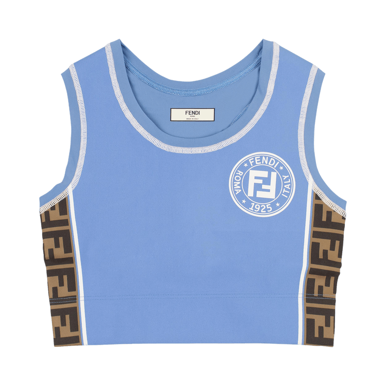 Fendi Sports Crop Top "Blue/Tobacco"