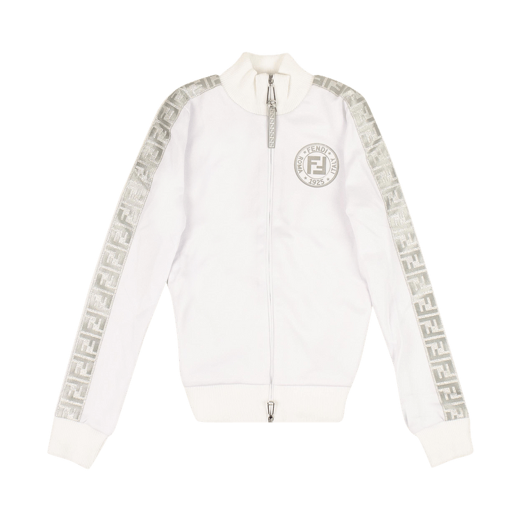 Fendi FF Track Jacket "White/Silver"