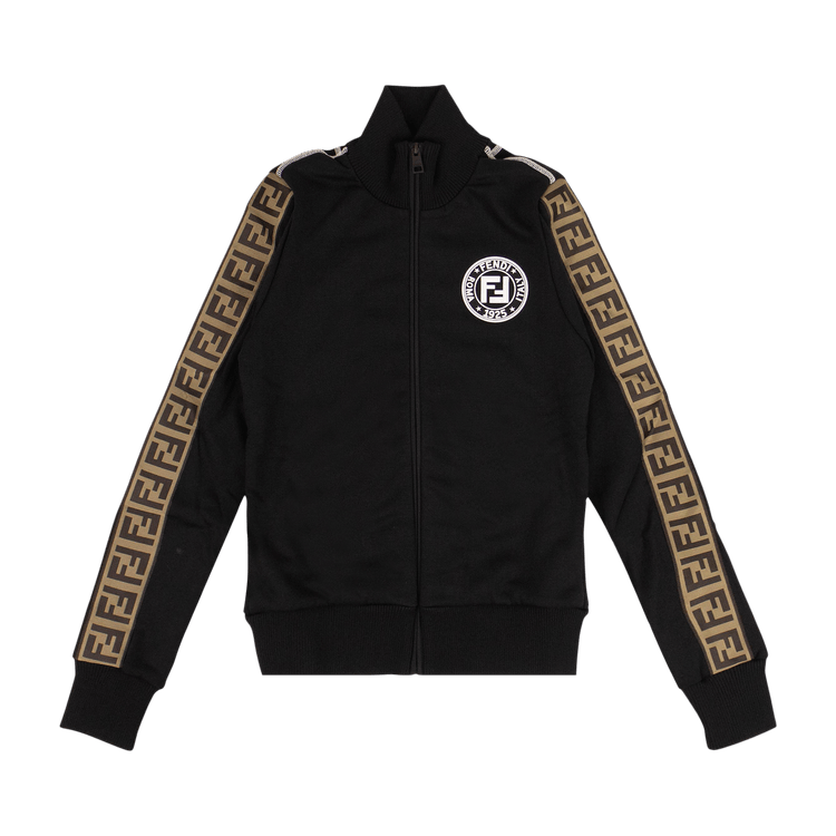 Fendi Logo Track Jacket "Black/Tobacco"
