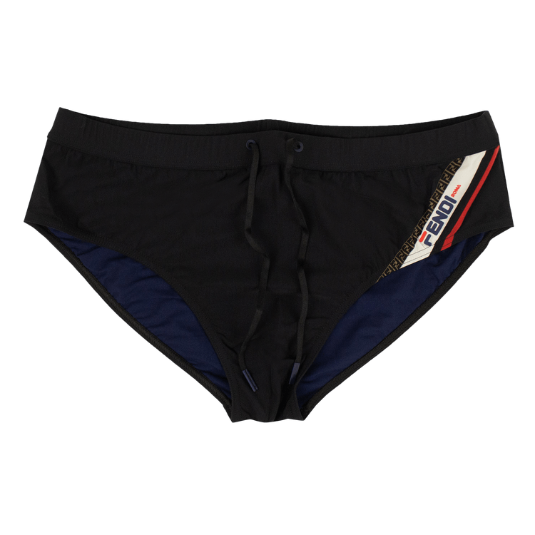 Fendi Drawstring Swim Briefs "Navy"