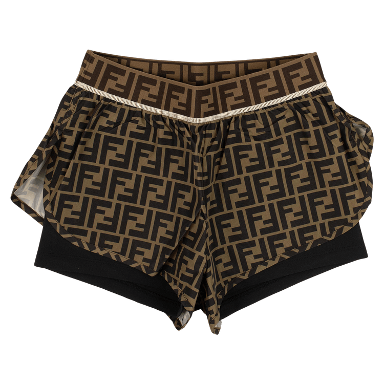 Fendi Fendirama Gym Shorts "Tobacco/Black"
