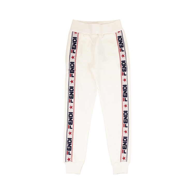 Fendi x Fila Embroidered Jersey Track Pants "White"
