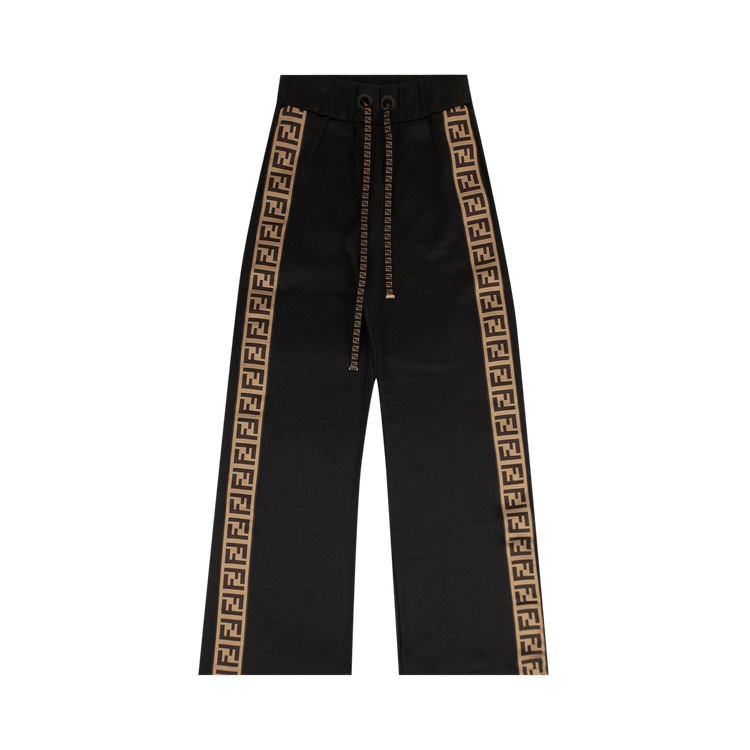 Fendi Jersey Track Pants "Black/Tobacco"