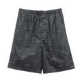 Balenciaga All Over Logo Bermuda Shorts "Black/Grey"