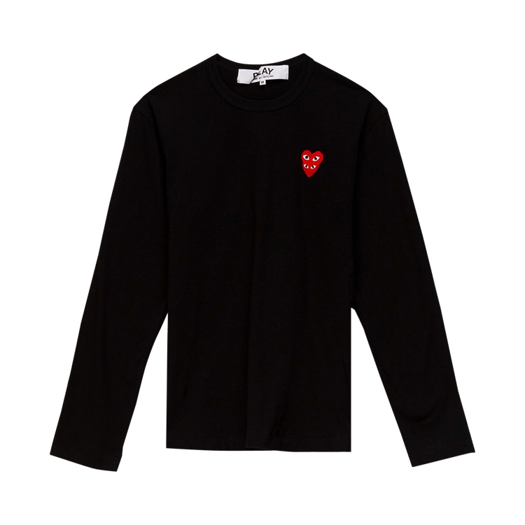 Comme des Garçons PLAY Double Heart Long-Sleeve T-Shirt "Black"