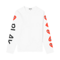 Comme des Garçons PLAY Long-Sleeve Logo T-Shirt "White"