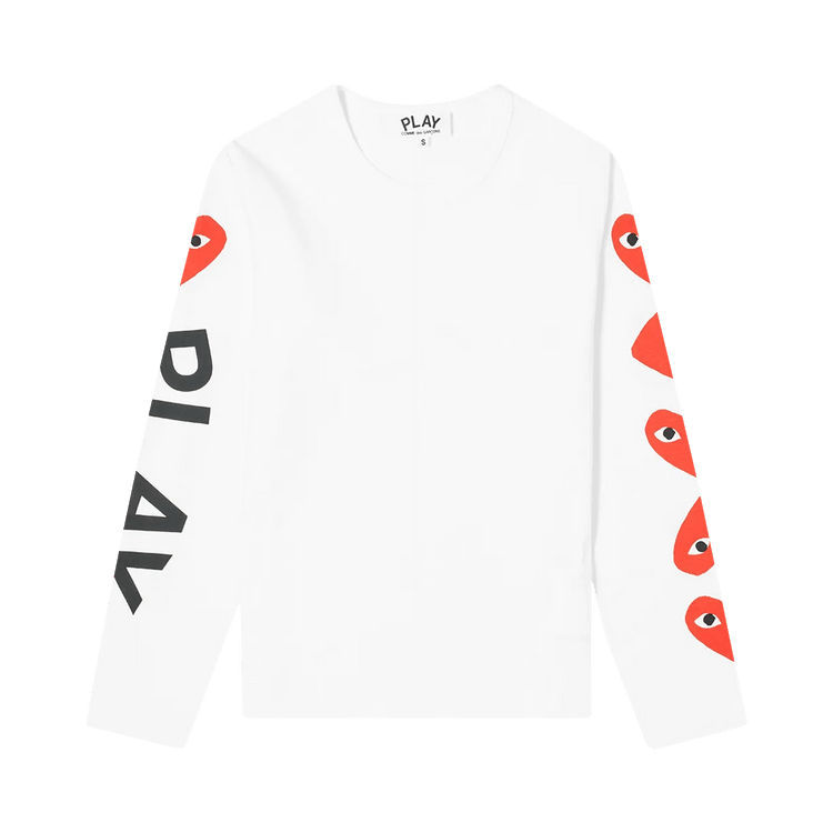 Comme des Garçons PLAY Long-Sleeve Logo T-Shirt "White"