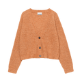 GANNI Soft Wool Knit Cardigan "Tiger Eye"