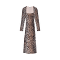 GANNI Printed Mesh Dress "Leopard"