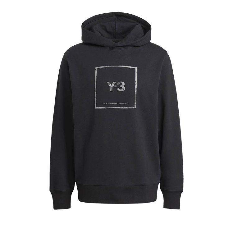Y-3 U Square Label Graphic Hoodie "Black"