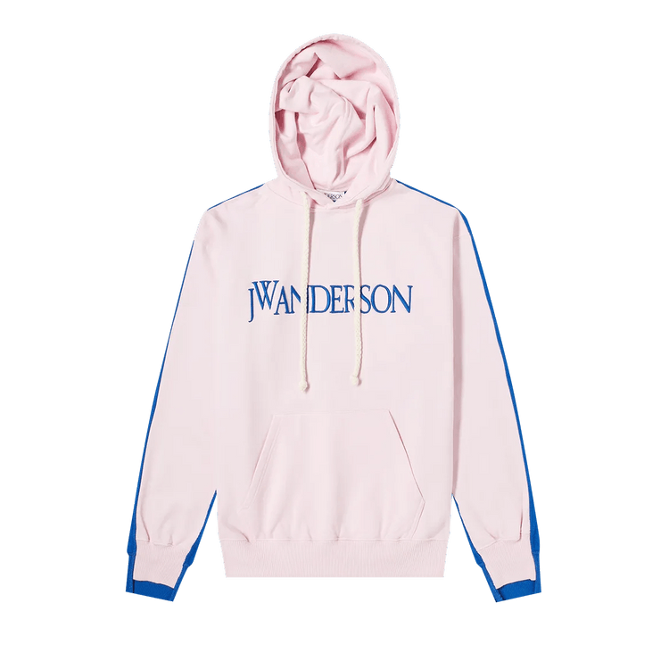 JW Anderson Deconstructed Fleece Back Hoodie "Pink/Blue"