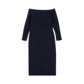 Fendi Jersey Logo Off-The-Shoulder Midi Dress "Blue"