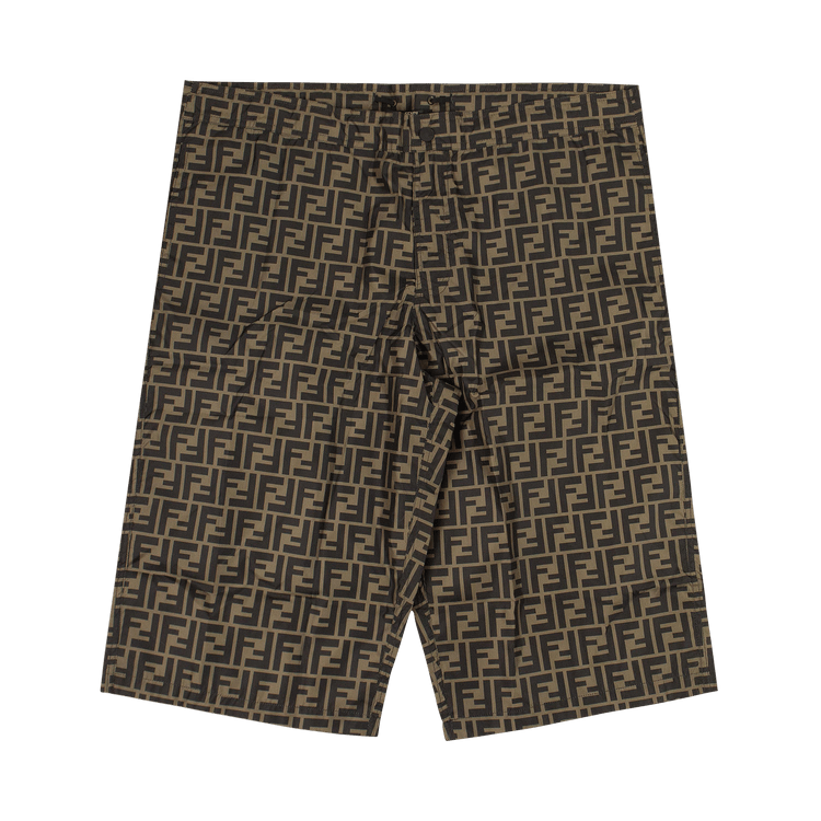 Fendi FF Motif Swim Shorts "Brown"