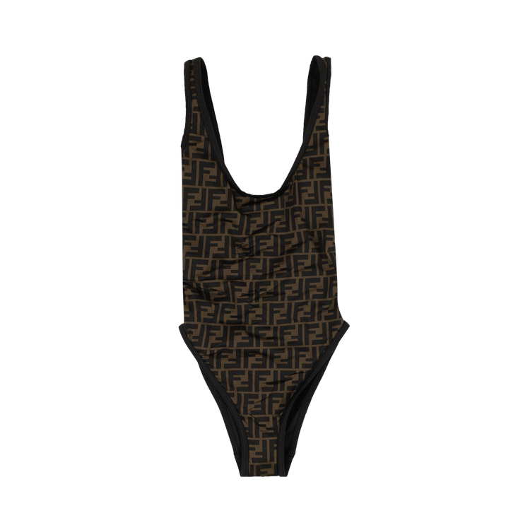 Fendi FF Logo One-Piece Swimsuit "Black/Tobacco"
