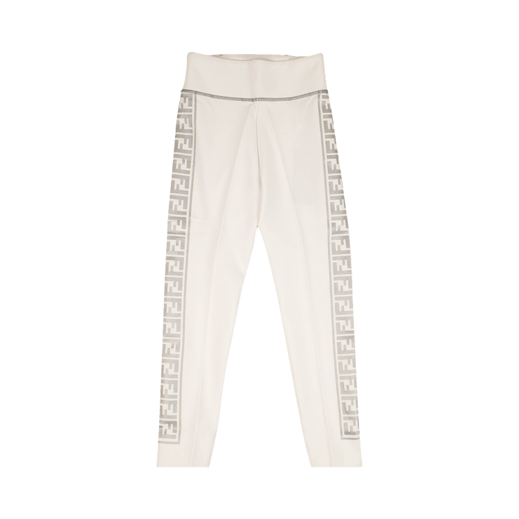 Fendi Fendirama Fitness Leggings "White/Silver"