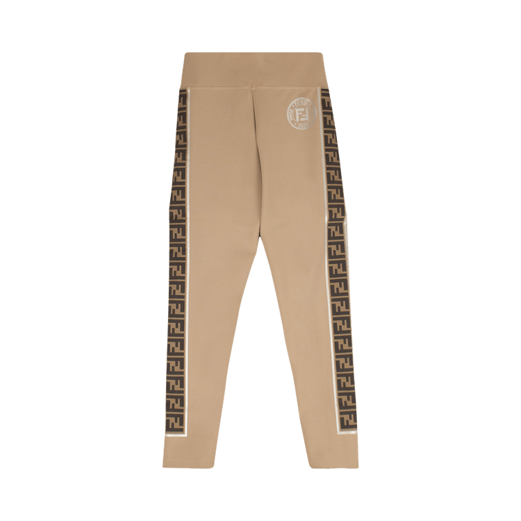 Fendi FF Rama Fitness Leggings "Tan/Brown/Silver"