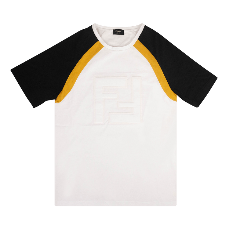 Fendi FF Logo Short-Sleeve Raglan T-Shirt "White/Black"