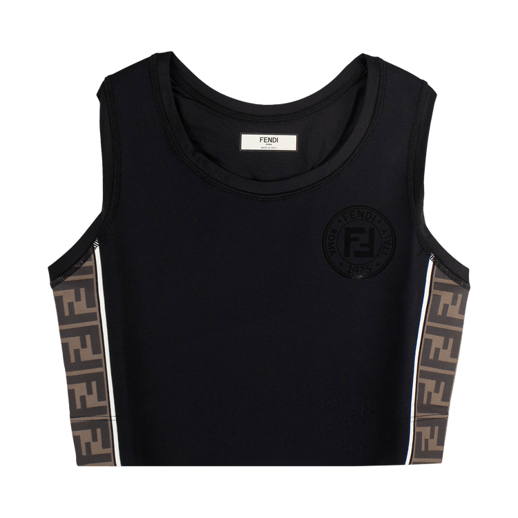 Fendi Fendirama Sports Crop Top "Black/Tobacco"