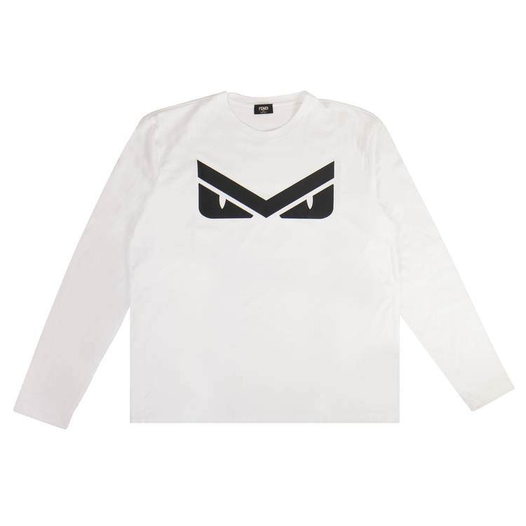 Fendi Bug Eyes Long-Sleeve T-Shirt "White/Black"