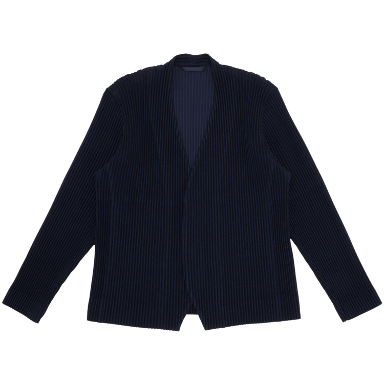 Homme Plissé Issey Miyake V-Neck Jacket "Navy"