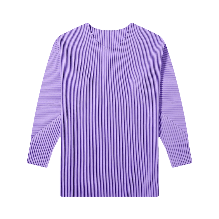 Homme Plissé Issey Miyake Basic Pleated Long-Sleeve T-Shirt "Lavender"
