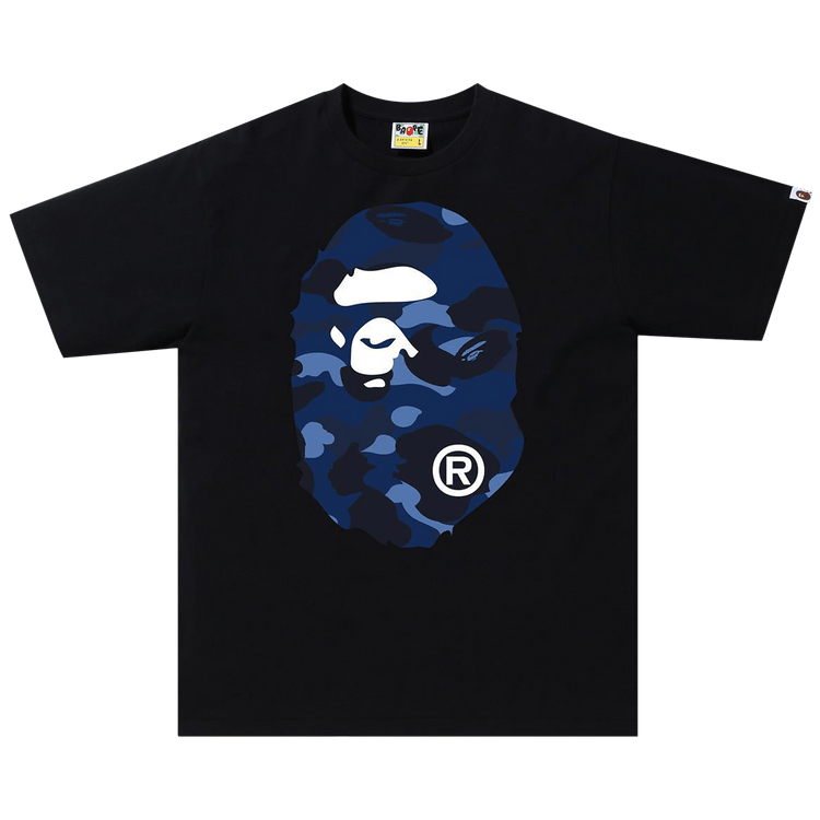 BAPE Color Camo Big Ape Head Tee "Black/Navy"