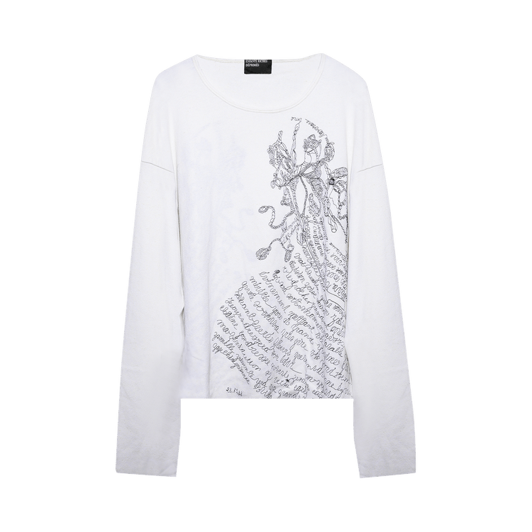 Enfants Riches Déprimés Eloise Embroidered Long-Sleeve T-Shirt "Ivory"