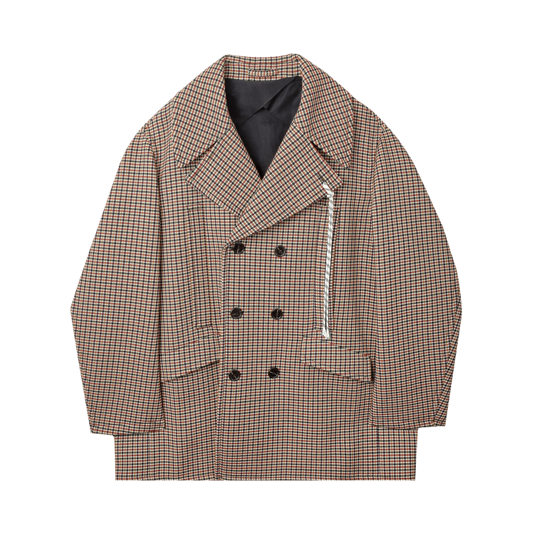 Raf Simons Redux Oversized Checked Caban "Black/Brown"