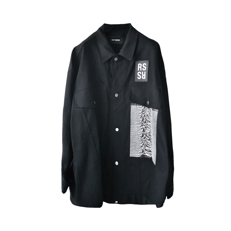 Raf Simons Redux Joy Division-Print Denim Jacket "Black"