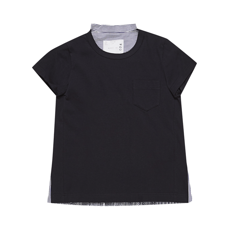 Sacai Pleated T-Shirt "Navy"