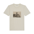 Saint Laurent Graphic Print Surf T-Shirt "Ecru/Sepia"