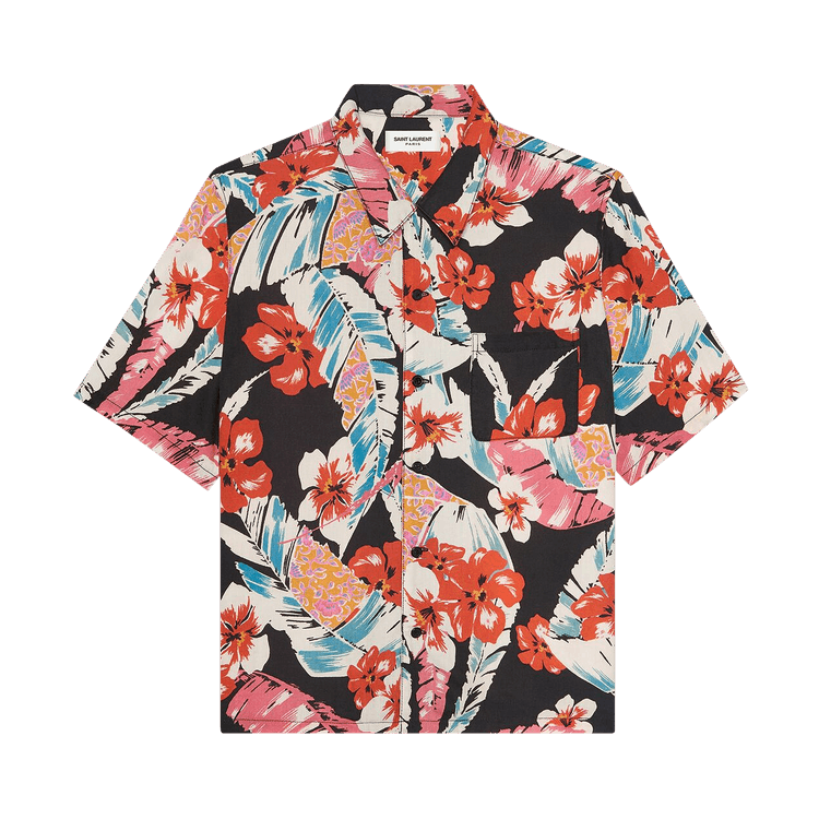 Saint Laurent Hawaiian Shirt "Colorful Flower"