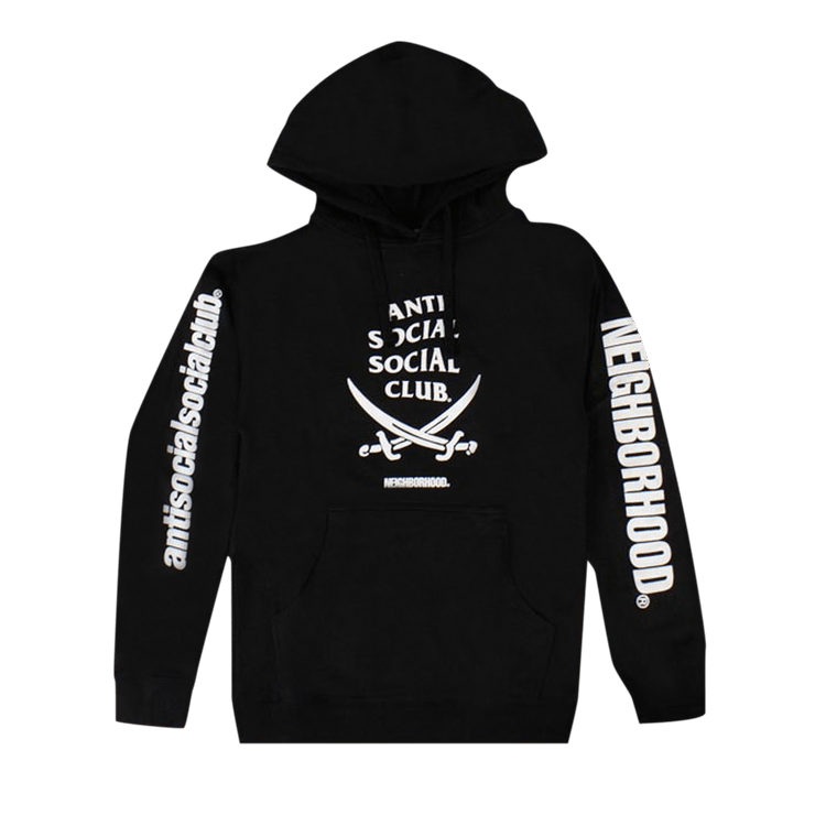 Anti Social Social Club x Neighborhood 6IX Hooded Sweatshirt "Black"