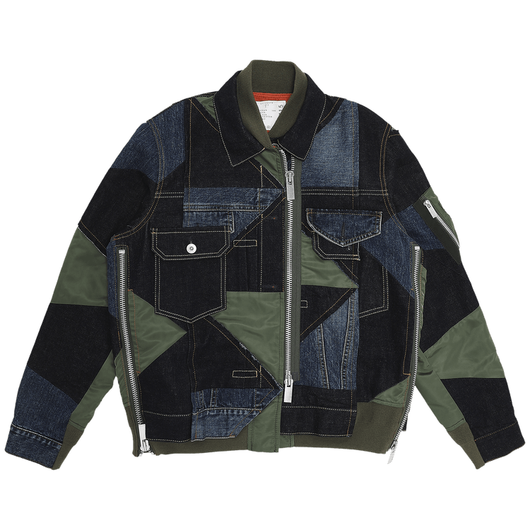 Sacai Hank Willis Thomas/Solid Mix Jacket "Blue/Khaki"