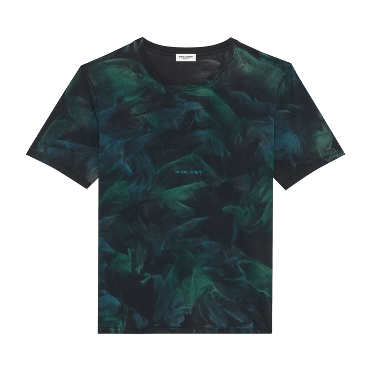 Saint Laurent Tie Dye T-Shirt "Black/Green"