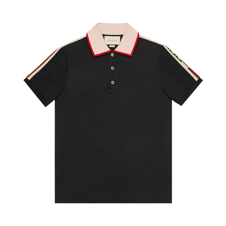 Gucci Polo With Stripe "Black"