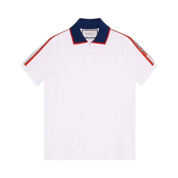 Gucci Polo With Stripe "White"