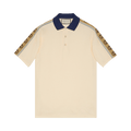 Gucci Polo With Interlocking G Stripe "Off White"