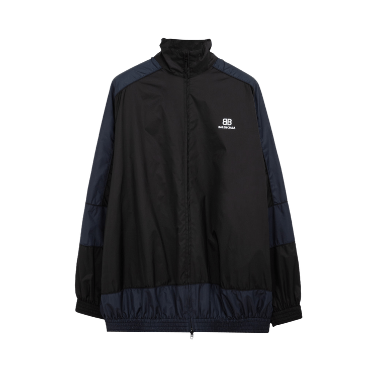 Balenciaga BB Print Nylon Full-Zip Jacket "Navy"