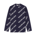 Balenciaga Allover Logo Crewneck "Black/White"