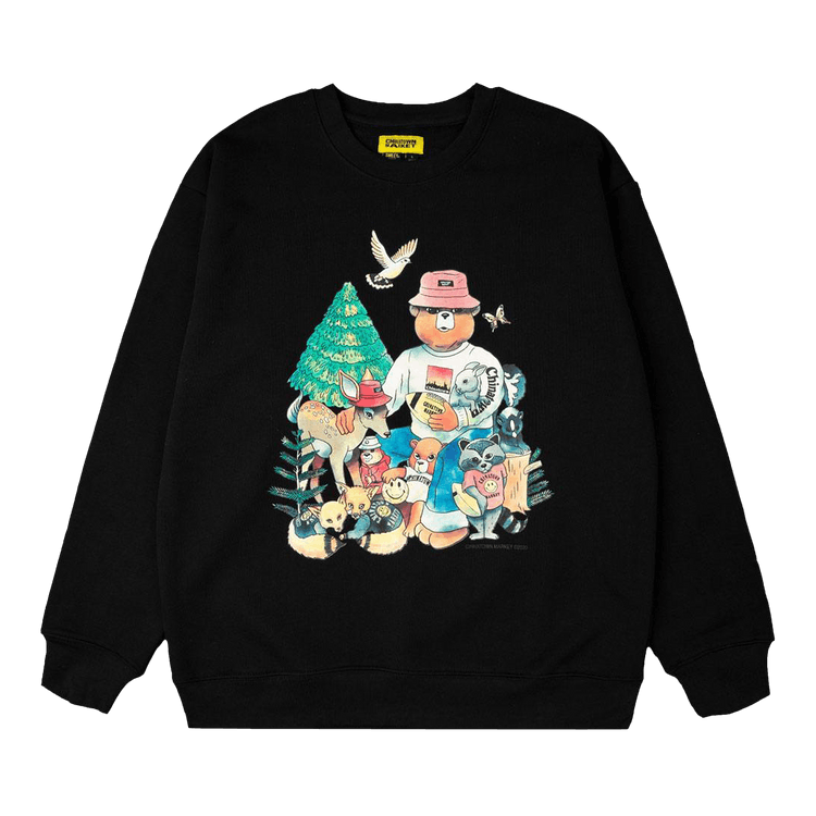 Chinatown Market Smiley Friends Crewneck "Black"