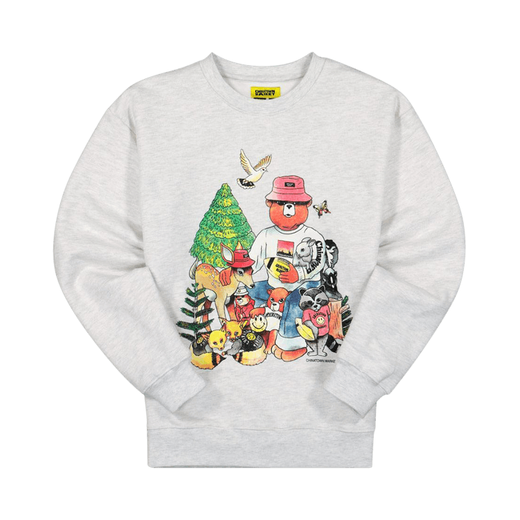 Chinatown Market Smiley Friends Crewneck "Grey"